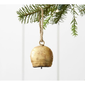 Diseño moderno, venta al por mayor, campanas colgantes de vaca, adorno de árbol rústico de yute para accesorios de decoración del hogar - Product Image 1