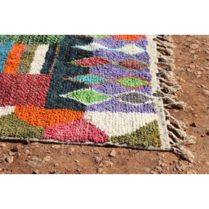 Alfombra de lana colorida abstracta bereber - Product Image 2