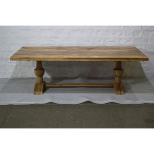 Sang Trọng Cổ Điển Châu Âu Đau Khổ Trắng Rửa Thiết Kế Mộc Mạc Bàn Ăn Đặt Rắn Bằng Gỗ Cho Nhà Trang Trại Đồ Nội Thất - Product Image 3