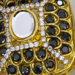 Best Quality Customized Sized <b>Gold</b> <b>Plated</b> <b>Hoop</b> <b>Earrings</b> for Women Black & Kundan Stones with Cz Inset for Party & Gift - Product Image 6