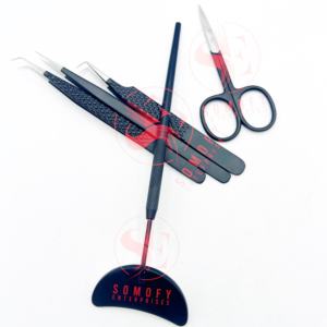 Professional Custom Colors Stainless Steel High Quality Scissor/Mirror <b>Eyelash</b> <b>Tweezers</b> Silver Fiber Tip for <b>Eyelash</b> Extensions - Product Image 4