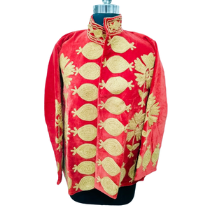 Sujani Reversible Velvet Cotton Jacket Custom Logo <b>Quilted</b> Varsity/Bomber Style Short Length <b>Winter</b> Coat for Autumn Sheep Skin - Product Image 1