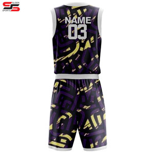 Maillot et short de basket-ball personnalisés par sublimation et logo Nouveaux uniformes de basket-ball confortables et respirants pour hommes - Product Image 2