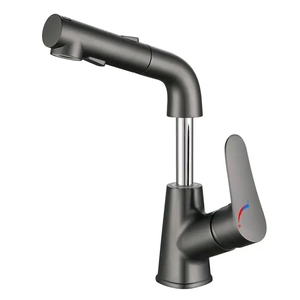 Rubinetto da Bagno OKIE Monocomando Sollevabile con Doccetta Estraibile e 3 Modalità di Flusso per Bagno e Lavanderia - Product Image 1