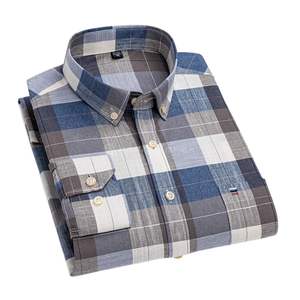 Camisa Moderna con Estampado de Lunares Azul Claro para Hombre, Manga Larga, Estampado Pequeño, Algodón, Informal de Negocios, con Botones - Product Image 6