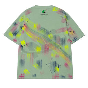 Wholesale 100% Cotton Loose Fit Printed T-<b>Shirt</b> <b>For</b> <b>Men</b> Heavy Duty <b>Thermal</b> Knitted Oversized Style Custom Logo Summer - Product Image 2