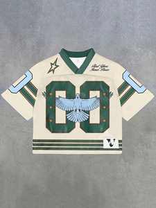 Maillot de football américain sur mesure grande taille pour l'été – Qualité supérieure, manches courtes, respirant, imprimé, techniques avancées - Product Image 6