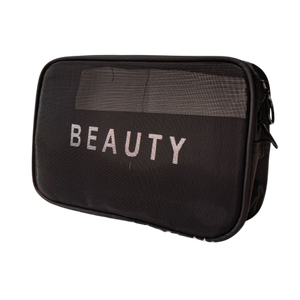 Bolsa de malla de nailon con cremallera multifuncional, logotipo personalizado para maquillaje y papelería, bolsa organizadora de viaje transparente, precio a granel - Product Image 4