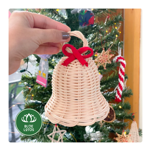 Vente en gros Hochet en rotin Anneau Cloche de tissage en osier de Bohème pour la maison, intérieur, fête de mariage, extérieur, décoration de jardin - Product Image 1