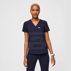 Hospital médico mujeres Doctor Scrub trajes para mujeres elásticos desgaste Scrubs enfermería uniformes quirúrgicos conjuntos para la venta - Product Image 3