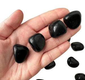 Caída de ónix negro, piedras de caída de ónix liso, ónix con bandas caídas - Product Image 5