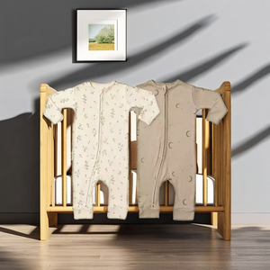 ชุดรอมเปอร์เด็กทารกและเด็กเล็ก แขนยาว ลายพิมพ์น่ารัก ใส่ได้ทั้งเด็กชายและเด็กหญิง ผ้าถักนิตติ้ง 100% ผ้าฝ้าย ปิดด้วยซิป เหมาะสำหรับฤดูร้อน - Product Image 1