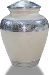 Urna de cremación para adultos texturizada con esmalte perlado | Urna de cremación para adultos con textura granulada | Urna conmemorativa para adultos con cenizas humanas, entierro - Product Image 5