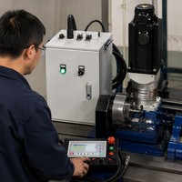 Machine d'alésage horizontale automatique CNC avec garantie de 3 ans, moteur de broche 2,3 kW pour alésage et soudage intégrés, usage industriel