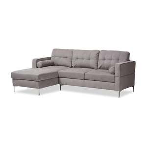 SFL68014 L-Shaped Corner Three-Seat <b>Sofa</b> 220x80x160cm Size Canvas Fabric Upholstered <b>Sponge</b> Home Apartment Living Room Furniture - Product Image 1