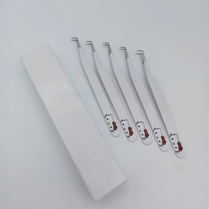 Pinzas de Precisión Sevmek Quirúrgicas de Acero Inoxidable con Punta de Fibra, Duraderas, 10 mm, 90 Grados, para Pestañas - Product Image 1