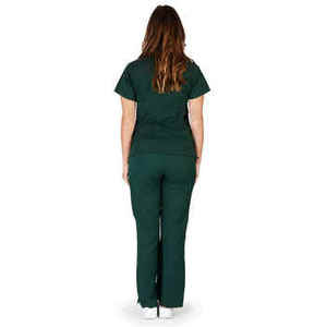 Ensemble de blouses médicales pour femmes, col en V, extensible, uniforme médical à manches courtes, tenue de travail pour infirmières, tenue d'hôpital - Product Image 1