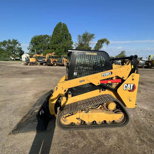 2021 CAT 259D3 Mini Skid Steer Loader Cámara de visión trasera Opción de dos velocidades Componente de motor de carga nominal de 2 toneladas-Producto usado - Product Image 5