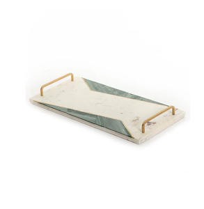 Plateau de service en marbre, design classique et élégant, plateau de rangement en métal de gros, prix abordable - Product Image 5