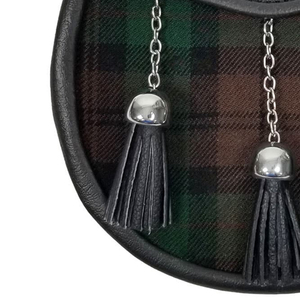 สปอร์รานหนังแท้สั่งทำพิเศษสำหรับชุดกิลท์สก็อตแบบบาสซูน พร้อมพู่ 3 อัน ราคาขายส่ง - Product Image 3