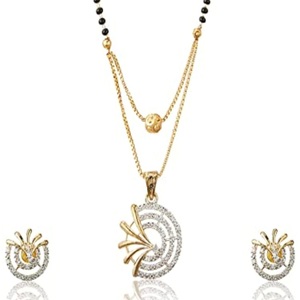 Bijoux de mariage Mangalsutra à 4 brins avec zircon comme pierre principale - Product Image 1