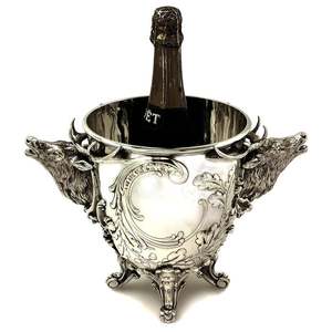 Metal Wine Cooler Handmade <b>Drink</b> Beverage Beer Beverage Tubs Wine Bucket Round Wine Bucket Leaf Design Side Handle - Product Image 6