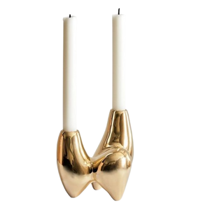 Handmade Metal Creative Candle <b>Stand</b> with Gold Finish Modern Design Eco-Friendly for Hotels Resorts & Events Parties Indoor Use - Product Image 5