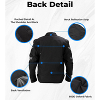 Chaqueta de Motero Vintage para Hombre, Venta al Por Mayor del Fabricante, % Nailon, Certificación CE Nivel 2, Resistente al Agua, Cortavientos, Reflectante, de Seguridad