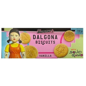Faible taux Yummers Dalgona Squid Game Biscuit Sweet Treat avec une torsion risquée 140g Top Biscuit - Product Image 1
