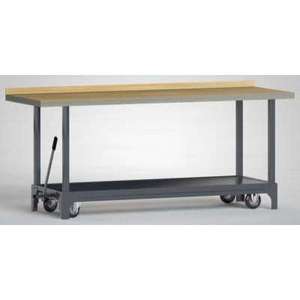 banco da lavoro professionale mobile 2000x700x871, BM-Pla.45mm, bordo posteriore, leva di inclinazione - Product Image 1