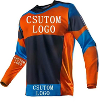 Jersey de Motocross de Alta Calidad al por Mayor, Jersey de Motociclismo de Manga Larga Personalizado para Equipo de Descenso Todoterreno, Ropa Deportiva en Blanco