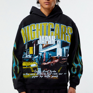 Sudaderas con Capucha de Alta Calidad para Hombre, Estilo Urbano, Impresión Digital, Diseño Retro Desgastado, Hip Hop, Transpirable, de Algodón - Product Image 2