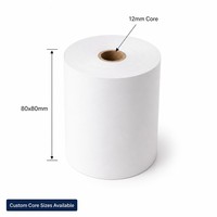 Rouleaux de papier thermique 80x80mm sans BPA, simple couche, pour reçus de caisse enregistreuse, vente en gros, direct usine