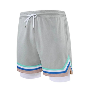 Pantalones cortos de gimnasio de secado rápido OEM para hombres, pantalones de chándal para entrenamiento de tenis y correr, nombre de equipo personalizado para entrenamiento físico - Product Image 3