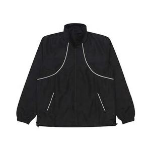 Chaqueta cortavientos de poliéster 100% a la moda para hombre, precio al por mayor, chaqueta de lluvia de verano impermeable y a prueba de viento de talla grande personalizada - Product Image 1