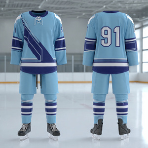 เครื่องแบบฮ็อกกี้น้ำแข็งพิมพ์ลาย OEM ชุดเสื้อเจอร์ซี่สำหรับเยาวชนชุดฝึกฮ็อกกี้น้ำแข็ง - Product Image 1