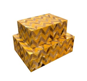 Boîte en os incrusté de dernière génération pour boîte à bijoux décorative, boîte en os incrusté verte faite à la main, étagère décorative pour la maison, boîte à bijoux pour vente chaude - Product Image 1