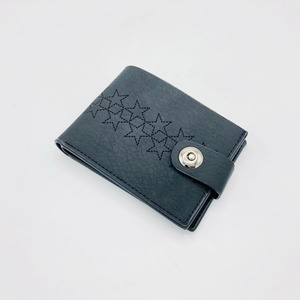 Cartera de cuero con diseño de estrella y logotipo personalizado de fabricante profesional a bajo precio, cartera corta de cuero elegante con pedido al por mayor - Product Image 1