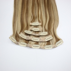 Vente en gros Extension de cheveux humains Remy lisses à double tirage sans couture pour femmes blanches - Product Image 3