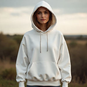 Sudadera con capucha de gran tamaño de alta calidad para mujer, holgada, Polar, con hombros caídos, transpirable, respetuoso con el medio ambiente, ropa de calle a prueba de viento - Product Image 5