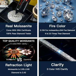 Bracelet Tennis Moissanite et Collier Tennis Diamant VVS en Argent 925, testé au testeur de diamants, personnalisé, entièrement serti de pierres, pour femme, bijoux fins - Product Image 4