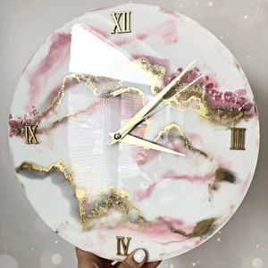 Souvent horloge murale en résine époxy résine époxy salon meilleur qulatiye meubles décor à la maison horloge murale personnalisée meilleur - Product Image 1