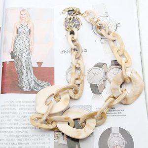 Epoxy Resin <b>Chain</b> Necklace for Ladies Handmade Design Fashion Jewelry Export Quality Resin Necklace Custom Color <b>Cheap</b> Price - Product Image 5