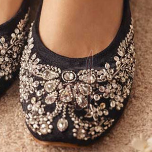 Calzado Personalizable de Moda para Mujer, Khussa de Alta Calidad con Diseño Superior de Gamuza y Terciopelo Antideslizante - Product Image 5