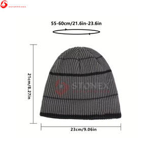 Nuevo Gorro de Punto Suave y Afelpado para Hombre, 100% Acrílico, Transpirable, Diseño Grueso, Servicios OEM/ODM, Ideal para la Playa, Viajes, Otoño e Invierno - Product Image 2