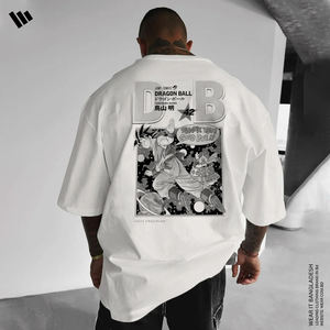 Venta caliente 100% algodón Camiseta de calidad superior para hombre Diseño personalizado Logotipo de impresión gráfica multicolor Bajo MOQ de gran tamaño 280 GSM - Product Image 6