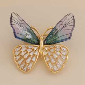 Broche de Moda para Fiesta, Modelo 164732, de Aleación Plateada con Cristales, Diamantes de Imitación, Cobre, Latón, Perlas y Diamantes, Ideal para Regalo - Product Image 1