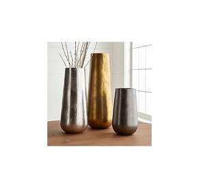 Macetas hechas a mano de aluminio sólido florero artificial mesita de noche decoraciones de exhibición florero de Metal maceta - Product Image 1