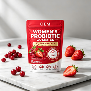 Gummies Probiotiques OEM/ODM au Bacillus Coagulans 2 milliards UFC, Bio, Sans Gluten, Naturel, Fraise, Sans Gélatine, 60 Gummies pour Femmes - Product Image 2