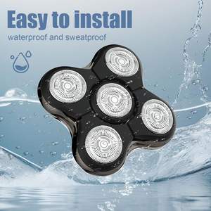 Tête de rasoir de rechange à cinq lames, étanche IPX7, pour rasoir rotatif électrique, utilisation humide/sèche, triple lame, lavable - Product Image 4